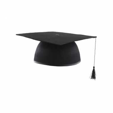 Afstudeer doctoraal hoed geslaagd zwart volwassenen