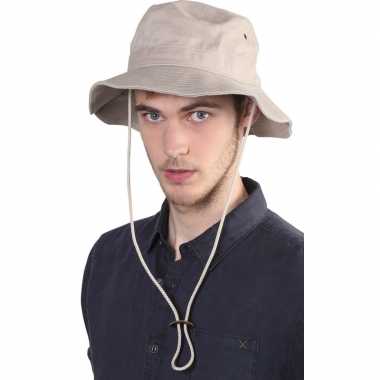 Beige vissershoedje