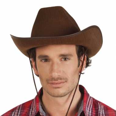 Bruine cowboyhoed rodeo vilt volwassenen