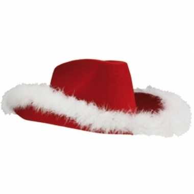Toppers kerst hoed cowboy rood