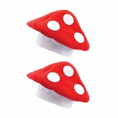 X stuks rode paddenstoel hoed volwassenen