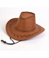 Bruine leren kinder cowboyhoed