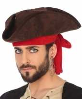 Bruine piraten driesteek verkleed hoed volwassenen