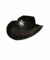Hoed sheriff zwart volwassenen