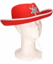 Kinder cowboyhoed rood wit