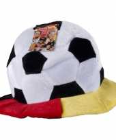 Pluche voetbal hoed belgie