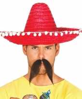 Rode sombrero mexicaanse hoed volwassenen