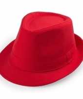 Rood trilby verkleed hoedje volwassenen