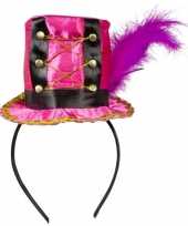 Roze hoedje diadeem dames