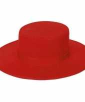 Spaanse hoed rood volwassenen
