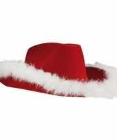 Toppers kerst hoed cowboy rood