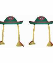 X stuks groen tiroler oktoberfest verkleed hoedje vlechten dames 10309931