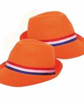 X stuks oranje tribly hoed