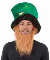 X stuks st patricks day groene hoed baard volwassenen 10296537